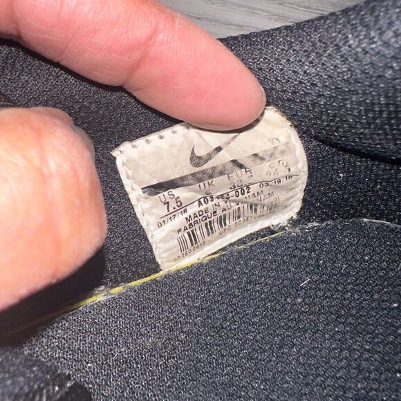 Nike Pre Love O.X. Black Suede Sneakers Sz 7.5 - Picture 7 of 9